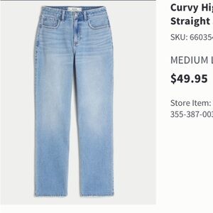 NWT Hollister Blue Straight Leg Jeans